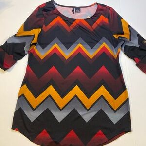 Vintage New Directions Retro Multicolored Blouse Size L